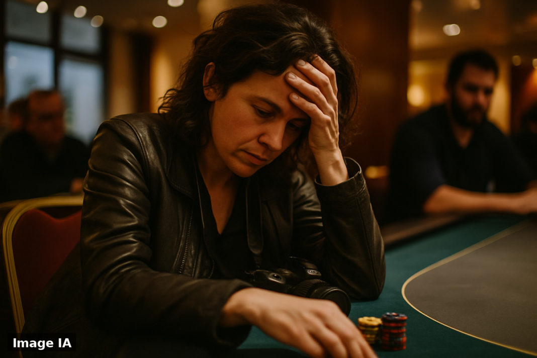 Caroline Darcourt capture l'intensité d'une table de poker lors d'un tournoi Winamax.